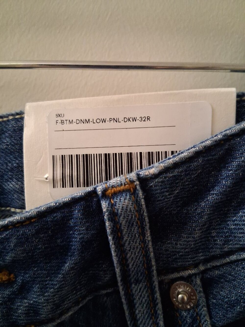 Everlane Paneled Ultra Wide Leg Jeans Indigo Blue High Rise SZ 32R - Picture 8 of 10